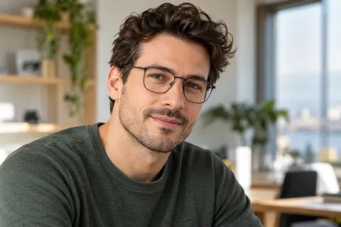 Gözlük çerçevesi kataloğu için model başvurusu